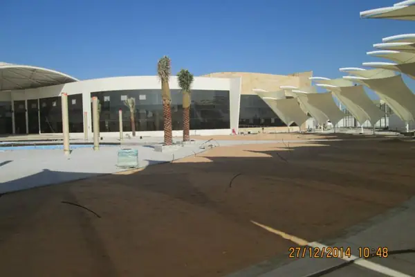 Abu Dhabi Ladies Club, UAE — structural engineering by ESG — Shaded approach and canopies