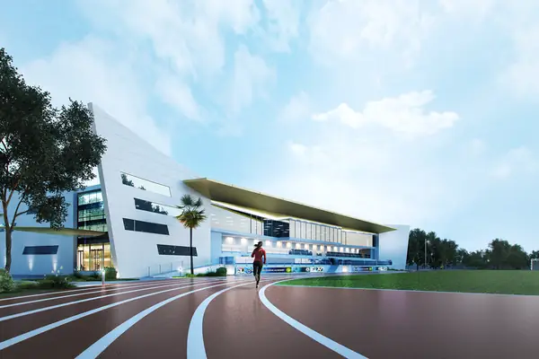 Abu Dhabi Ladies Club, UAE — structural engineering by ESG — Phase 2 &mdash; academy and athletics track