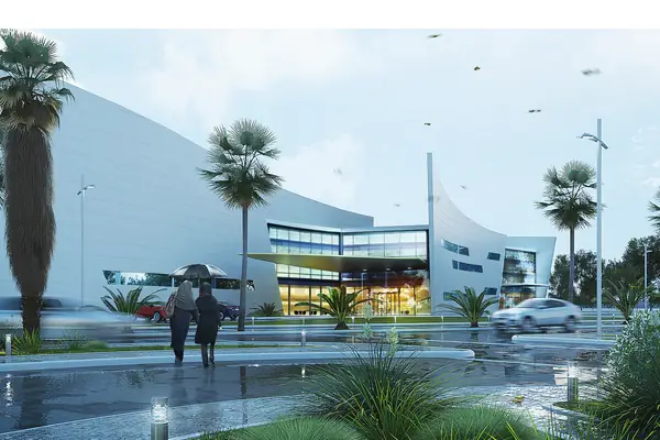 Abu Dhabi Ladies Club, UAE — structural engineering by ESG — Phase 2 &mdash; main entrance