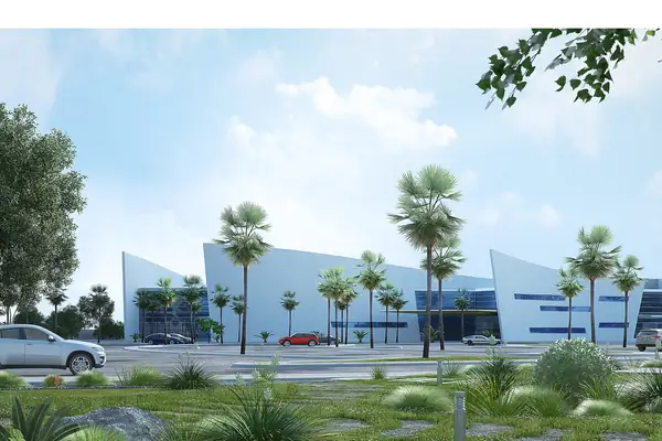 Abu Dhabi Ladies Club, UAE — structural engineering by ESG — Phase 2 &mdash; exterior perspective