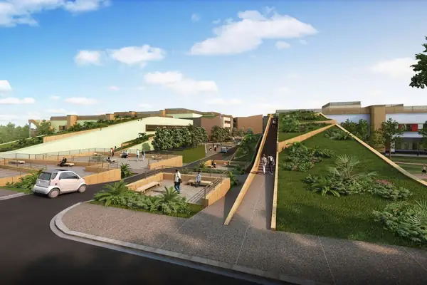 Al Qasim Green University, Iraq — structural engineering by ESG — Landscaped approach