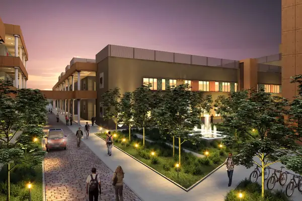 Al Qasim Green University, Iraq — structural engineering by ESG — Courtyard and landscape