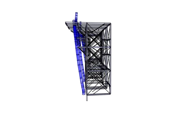 Al Wasl Plaza Trellis, Dubai, UAE — structural engineering by ESG — Erection-stage structural model