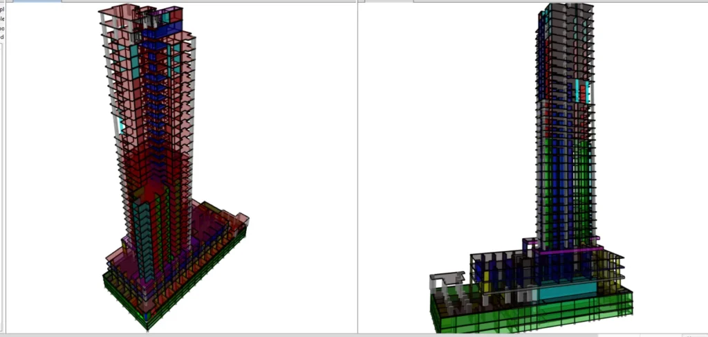 Residential and commercial tower, Kuwait: ETABS structural analysis model by ESG