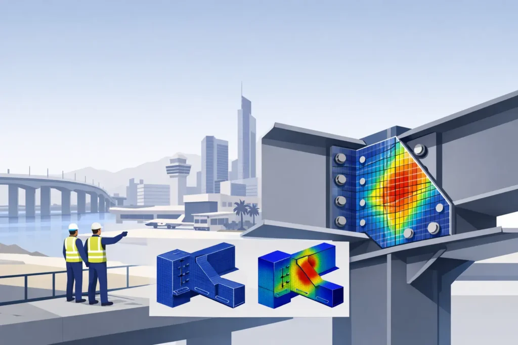 Steel Connection Finite Element Analysis